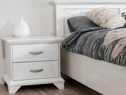 Тумба «Лорена» 2ящ, Бетон Паин белый