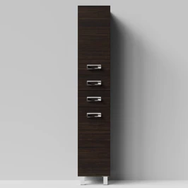 Пенал Орландо 35 напольный, Палисандр ПВХ 43101, левый, бельевая корзина