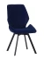 DC233 Стул мягкий поворотный 360, СИНИЙ#M420-46 велюр, каркас металл, черный КВАДРАТ