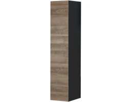 Шкаф навесной «Альда 2Д» КМК 0782.2, черный/дуб велингтон