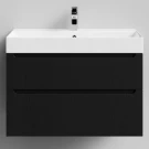 Тумба Бонум 1, 85 подвесной, Дуб цвет 27 Vodok с раковиной в комплекте