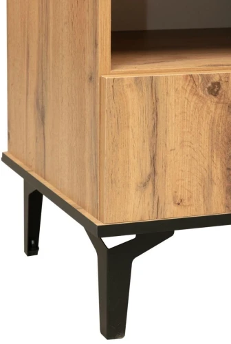 Стенка Либерти 2 (опора h150) Дуб вотан/Черный