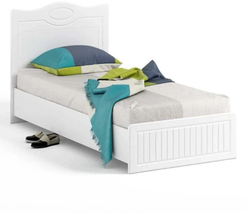 Кровать 900 с настилом Монако МН-10 белое дерево