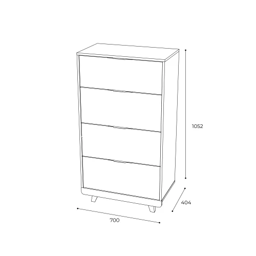 Комод Мегаполис КМ-02, дуб каньон/M25