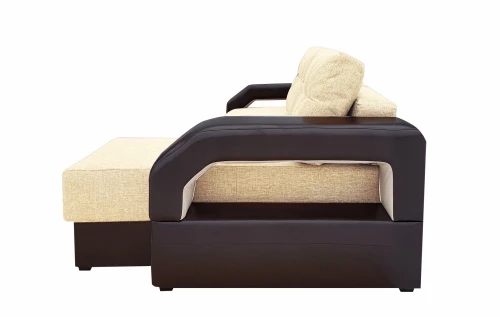 Диван еврокнижка Манчестер угловой 160 с подсветкой, рогожка бежевая НПБ