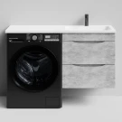 Тумба Смайл 120 подвесной, под стиральную машину, правая, Горный камень ПВХ 57807 Vodok с раковиной в комплекте Тумба Смайл 120 подвесной, под стиральную машину, правая, Горный камень ПВХ 57807 Vodok с раковиной в комплекте