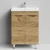 Тумба Смайл 58 напольный, Дуб Тортуга ПВХ 2357-43 Vodok с раковиной в комплекте