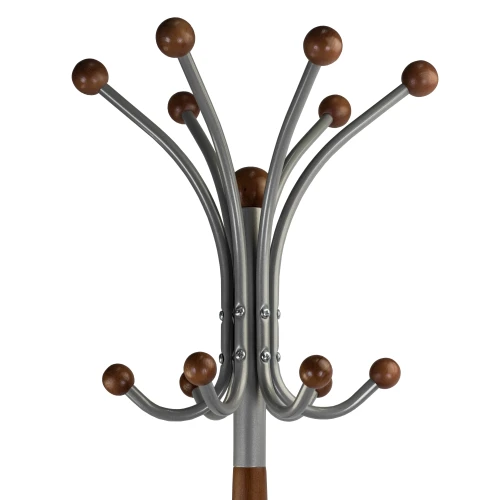 Вешалка напольная Д 1 металлик/ средне-коричневый