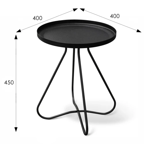 Столик журнальный SHT-CT3 чёрный муар