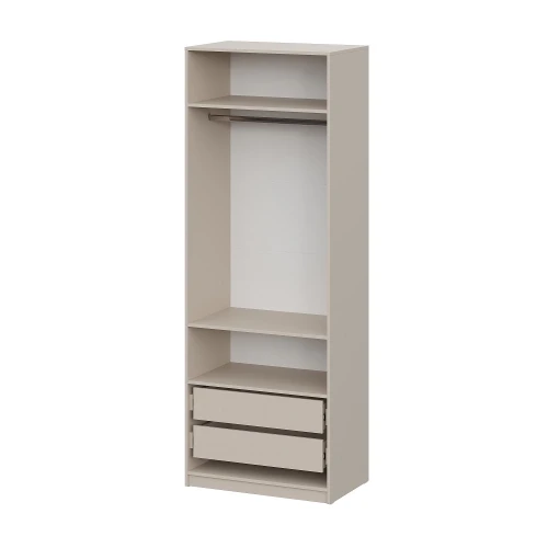 Шкаф распашной с наполнением (3 полки + 2 ящика + штанга) ШК 5 (800), Меланж
