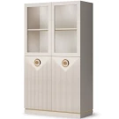 Шкаф-витрина низкая Капри, бежевая