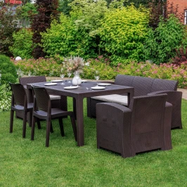 Обеденный комплект LANA LUX DINING M коричневый
