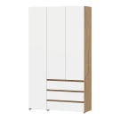 Шкаф трехстворчатый Некст 1, Дуб золотой, Белый