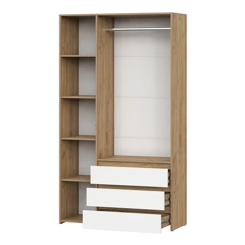 Шкаф трехстворчатый Некст 1, Дуб золотой, Белый