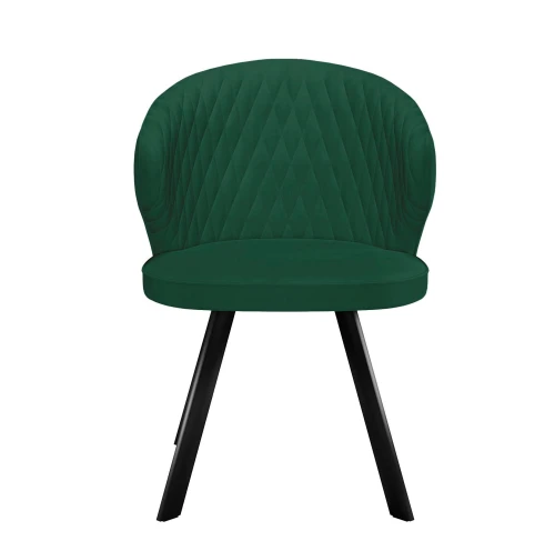 Стул DikLine 249 поворотный, K13 изумруд, ножки черные