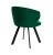 Стул DikLine 249 поворотный, K13 изумруд, ножки черные
