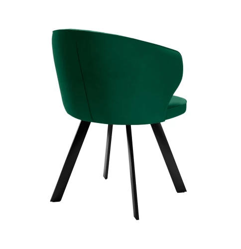 Стул DikLine 249 поворотный, K13 изумруд, ножки черные