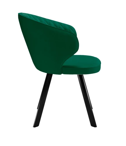 Стул DikLine 249 поворотный, K13 изумруд, ножки черные