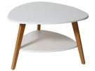 Стол журнальный Бруклин белый/дуб светлый