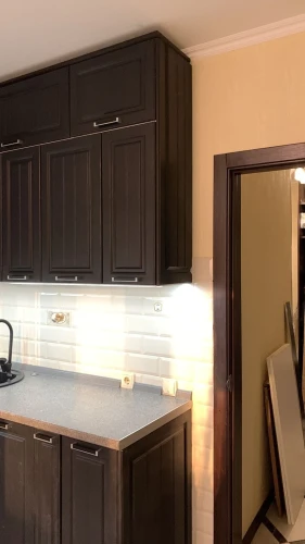 Угловая кухня Прага венге на заказ 3.9х1.9 м. по размерам заказчика