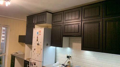 Угловая кухня Прага венге на заказ 3.9х1.9 м. по размерам заказчика