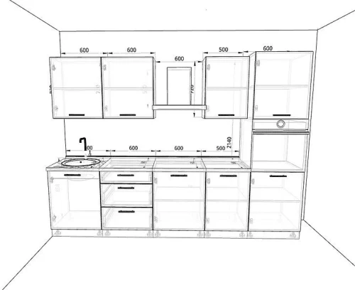 Кухня Базис Комплектация 77