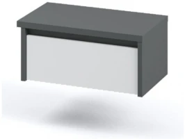 Тумба «Мишель» 1ящ (2шт), Антрацит/Белый жемчуг