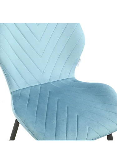 DC828 Стул мягкий, ОКЕАН#G62-45 велюр, каркас металл черный КРУГЛЫЙ