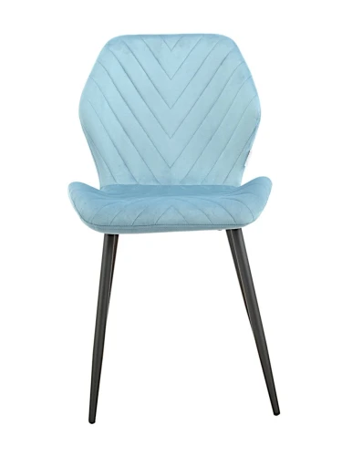 DC828 Стул мягкий, ОКЕАН#G62-45 велюр, каркас металл черный КРУГЛЫЙ