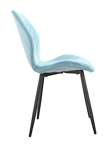 DC828 Стул мягкий, ОКЕАН#G62-45 велюр, каркас металл черный КРУГЛЫЙ