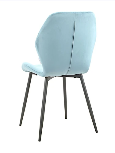 DC828 Стул мягкий, ОКЕАН#G62-45 велюр, каркас металл черный КРУГЛЫЙ