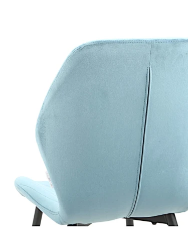 DC828 Стул мягкий, ОКЕАН#G62-45 велюр, каркас металл черный КРУГЛЫЙ