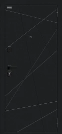 Входная дверь BRAVO Граффити-5/SBlack Букле черное/Slate Art
