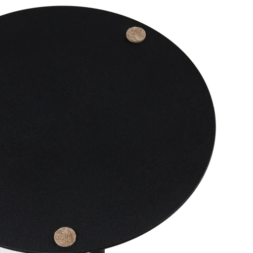 Стол приставной круглый МеталлАрт М015 белый мрамор/черный