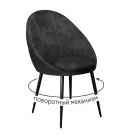 Стул DikLine 234 поворотный, M18 черный, ножки черные
