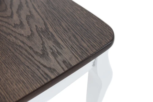 Стул Кабриоль, Жесткий, Эмаль белая/Орех темный