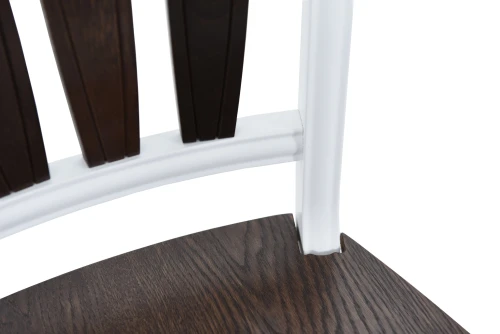 Стул Кабриоль, Жесткий, Эмаль белая/Орех темный