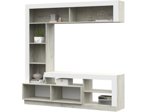 Стенка «Гавана», Софт вайт/Дуб крафт белый