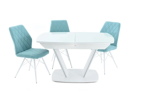 Стол Дрезден, Белый/Белый матовый шагрень