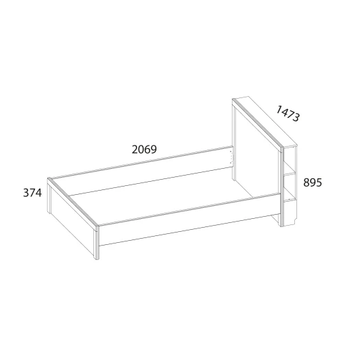 Кровать 140 Р, JAZZ, цвет Каштан найроби