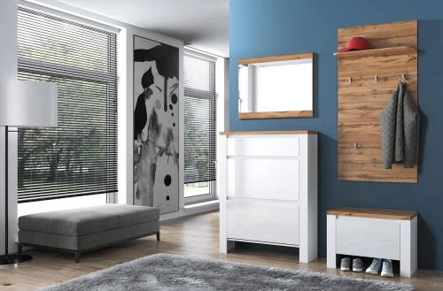 Вешалка, TAURUS, цвет белый\дуб вотан