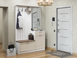 Готовая прихожая Стиль-02 Cream Silkwood Белый