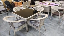 Комплект мебели Римини + 4 кресла Руардин из искусственного ротанга Wood