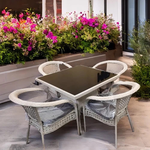 Комплект мебели Римини + 4 кресла Руардин из искусственного ротанга Wood