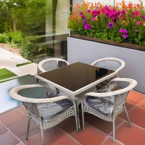 Комплект мебели Римини + 4 кресла Руардин из искусственного ротанга Wood