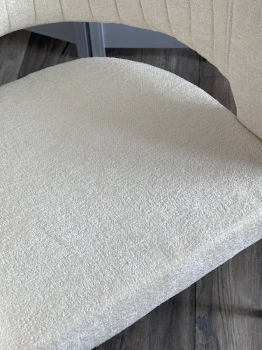 Стул SNUG 3018-01 белый, шенилл / черный каркас, ®DISAUR