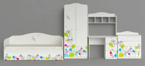 Шкаф "Цветы", Белый