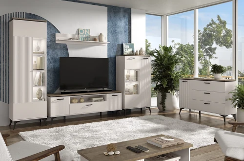 VINATI, Тумба 1D3S. Цвет ПЕРСИДСКИЙ ЖЕМЧУГ/ АМАРОК