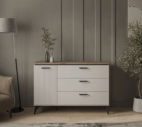 VINATI, Тумба 1D3S. Цвет ПЕРСИДСКИЙ ЖЕМЧУГ/ АМАРОК