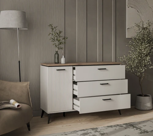 VINATI, Тумба 1D3S. Цвет ПЕРСИДСКИЙ ЖЕМЧУГ/ АМАРОК